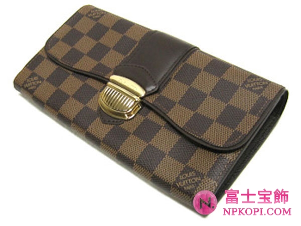 (LOUIS VUITTON)ルイヴィトン ブランドコピー ダミエ長財布 ポルトフォイユシスティナ N61747